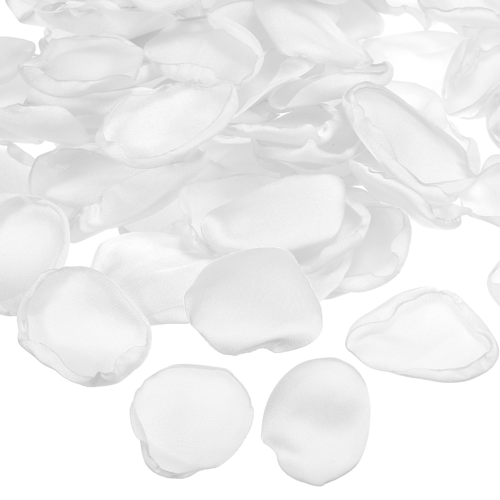 PATIKIL Silk Rose Petals, 400 Pcs Artificial Flower Petals Fake Rose Petals for Wedding Aisle Scatter Bridal Shower Table Decor Romantic Night Decoration, White
