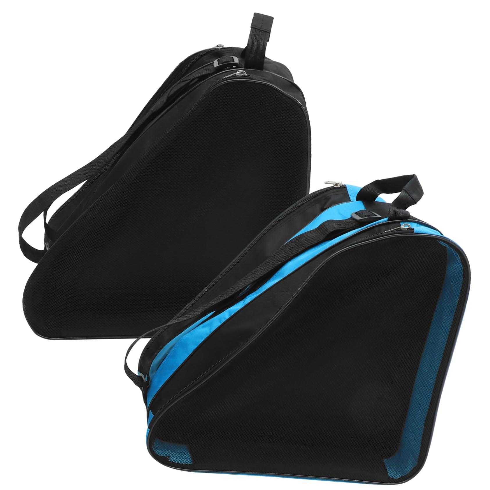 ibasenice Set 2 Pezzi Borsa Porta Pattini Rotelle e Ghiaccio Oxford Design a Strati, Black, Pratica per Trasporto e Uso Outdoor