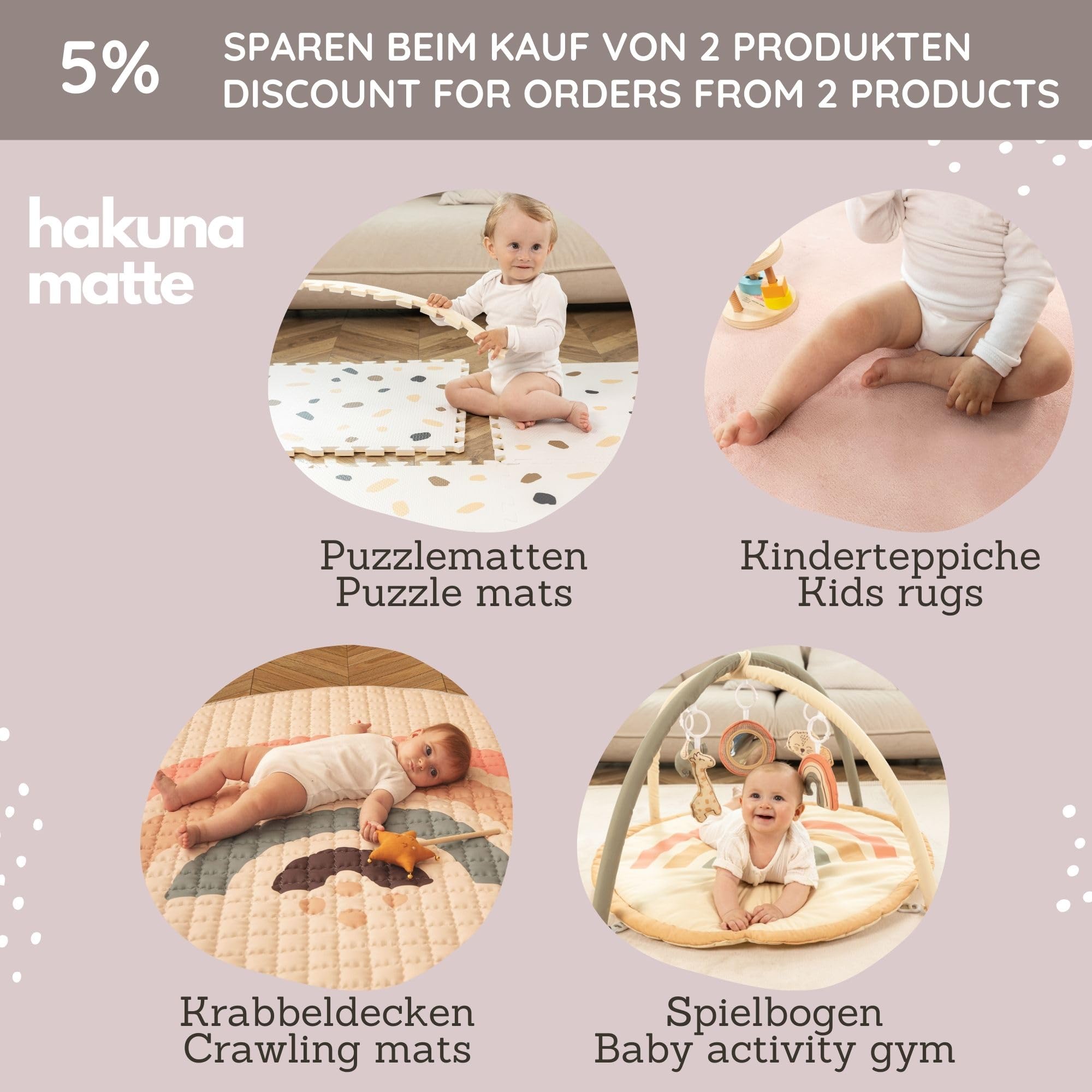 Gesteppte Krabbeldecke Baby 150cm, Safari Tiere– extra dicke 1,5cm weiche Baby Krabbelmatte – Baby Spielmatte mit rutschfester Unterseite zum Krabbeln, Laufgitter – maschinenwaschbare Baby Spieldecke