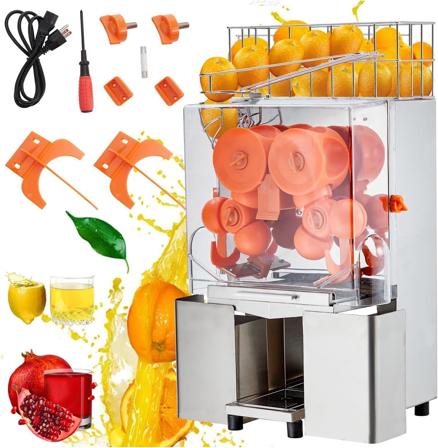 Amazon.com: Commercial Orange Juicer Machine 110V, 120W Commercial ...