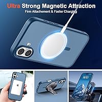 Vista 1260 de SUPFINE Funda magnética para iPhone 11 (compatible con MagSafe) (protección contra caídas de grado militar), translúcida mate a prueba de golpes