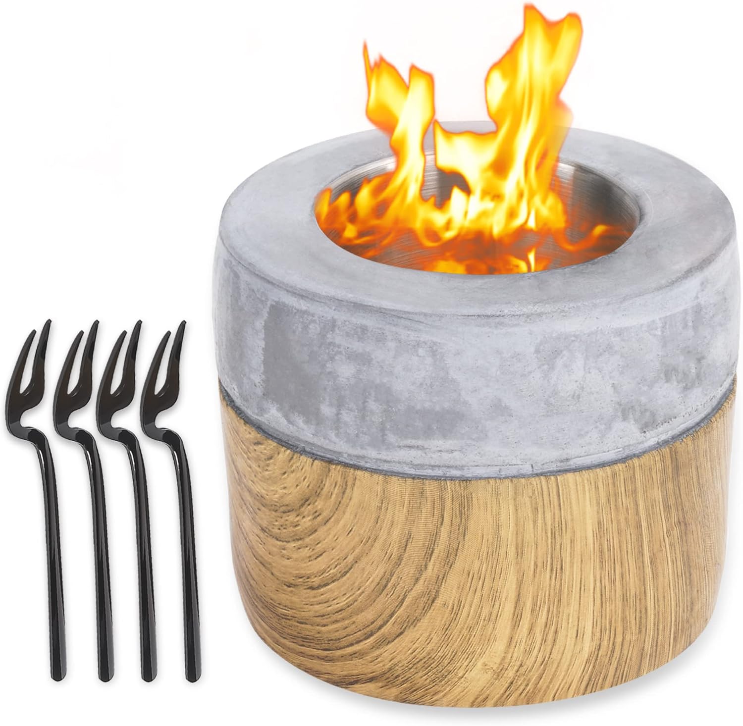 Tabletop Fire Pit with Roasting Forks Indoor/Outdoor