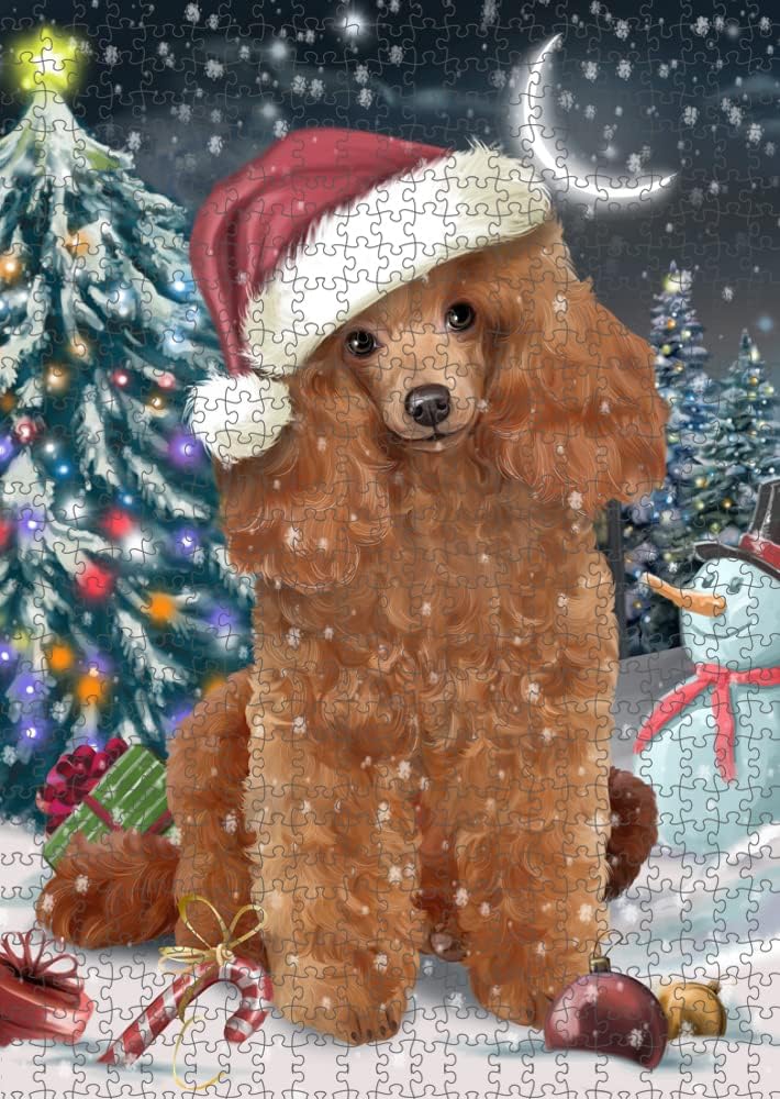 Have a Holly Jolly Christmas Poodles Dog Jigsaw Puzzle for Adults - Animal Printed Interlocking Puzzle Game Artwork - Gift for Dog Lover's -1000 Pcs 29.5"x19.7", PZLE58993