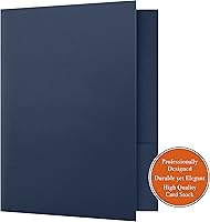 Vista 2 de The Gallery Collection, Carpetas de presentación de 25 unidades, color azul, con dos bolsillos, perfectas para material de ventas, documentos