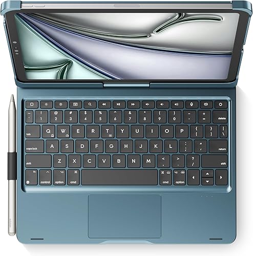 Miniatura 28 de edaiser Funda de teclado giratoria para Apple iPad mini 6ª 7ª generación a17 Pro, teclado Bluetooth compacto con trackpad retroiluminado RGB