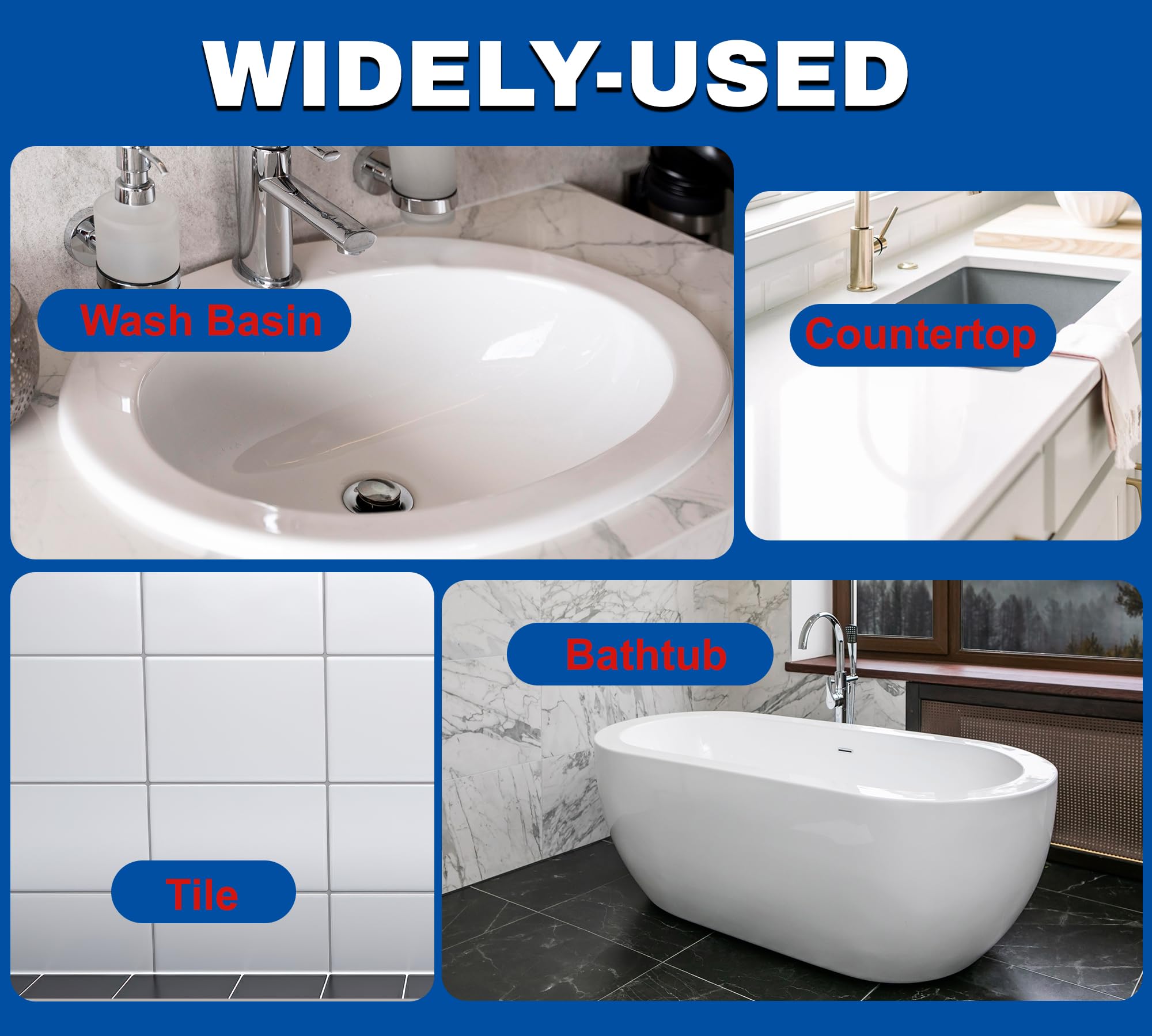 Lakier do wanny, biały, 500 g, zestaw do renowacji wanny, z narzędziami – odporny na działanie wody, odporny na zarysowania, farba do płytek do porcelany, wanny, brodzika, umywalki i powierzchni