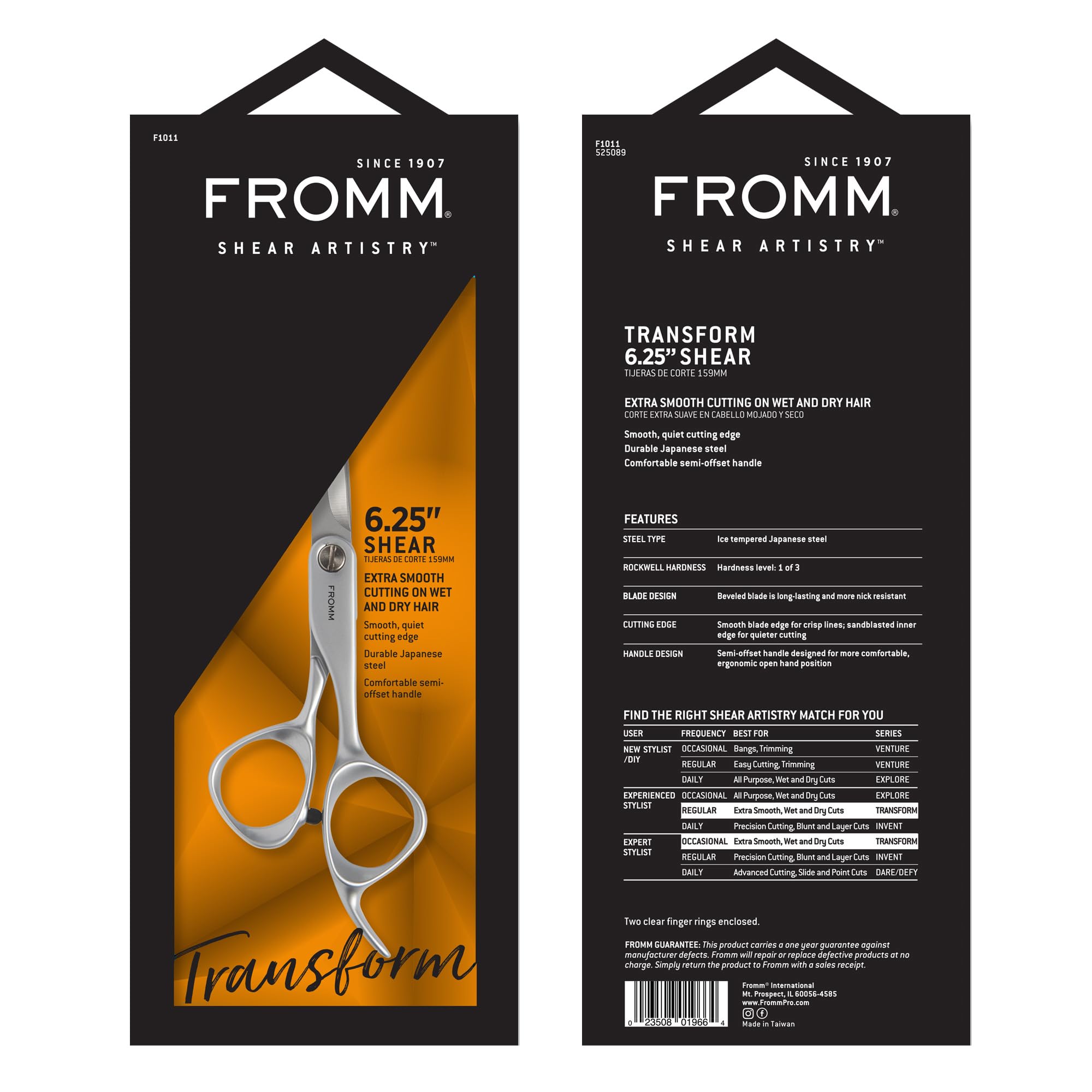 Fromm Transform Japanese Steel Professional Hair Shears