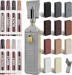 Kit de reparo de piso de madeira – Marcadores de retoque de móveis de cera de piso de madeira de 11 cores, kit de reparo de linóleo cobre arranhões, rachaduras, manchas para porta de madeira, piso
