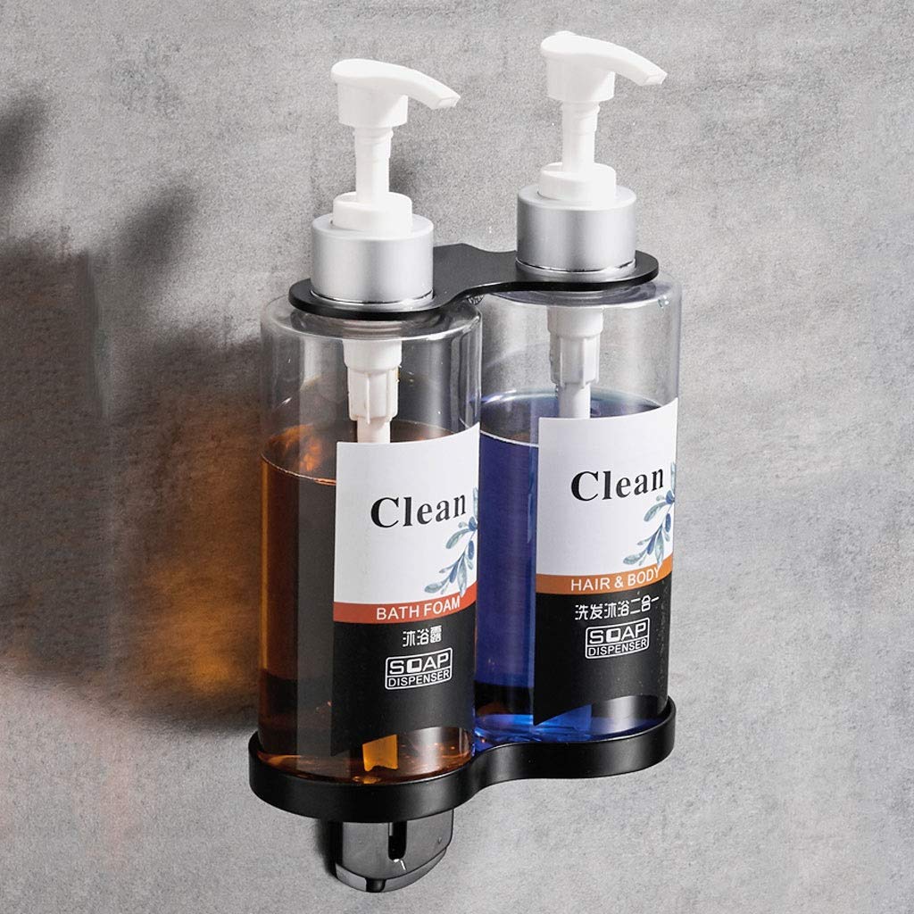 Distributori di Sapone da banco, distributore di Sapone a Parete Distributore di Gel Doccia Trasparente per Uso Domestico Distributori di Sapone in Acciaio Inossidabile da 300-900 ml