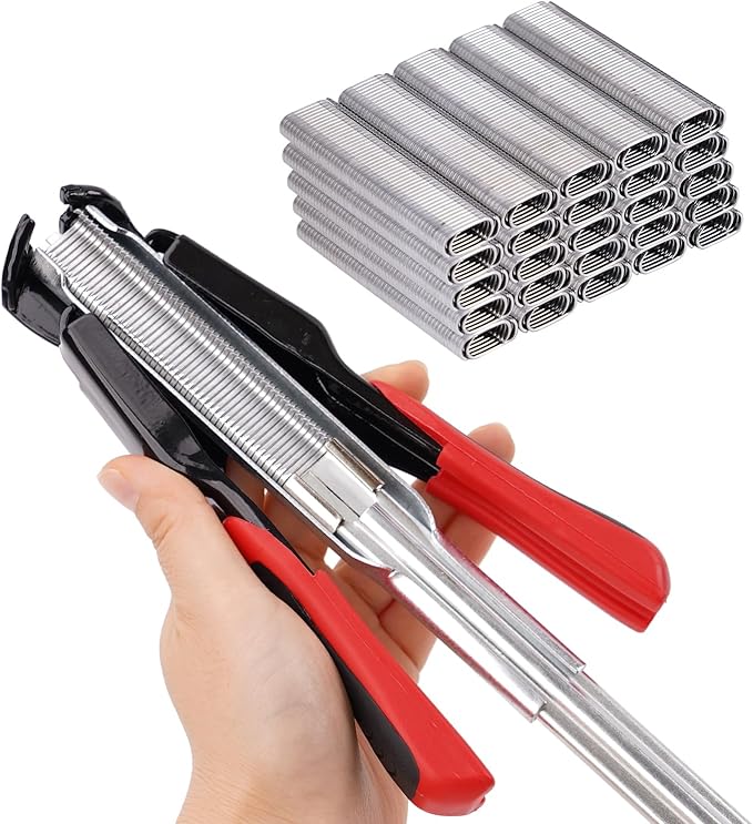 NAOEDEAH Automatic Hog Ring Pliers Kit with 2500pcs Nail Ring Pliers