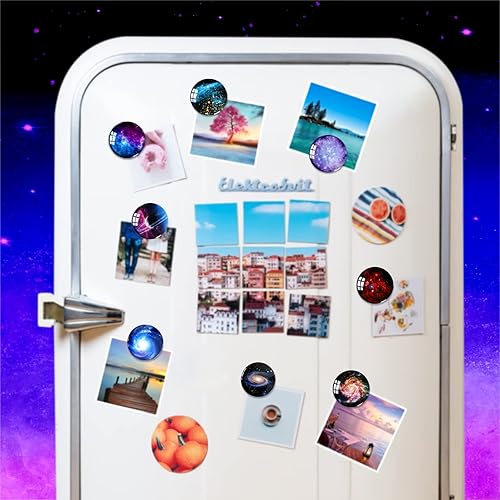 Miniatura 6 de Imanes de vidrio fuerte para refrigerador, imanes decorativos redondos para refrigerador, calendario magnético, decoración del hogar, pizarras