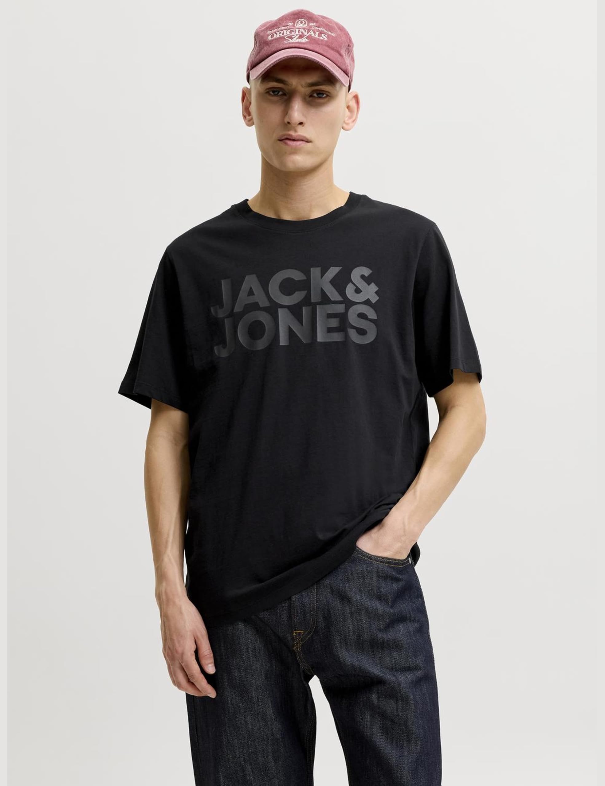 JACK & JONES T-Shirt Basic V-Neck T-Shirt — view 2