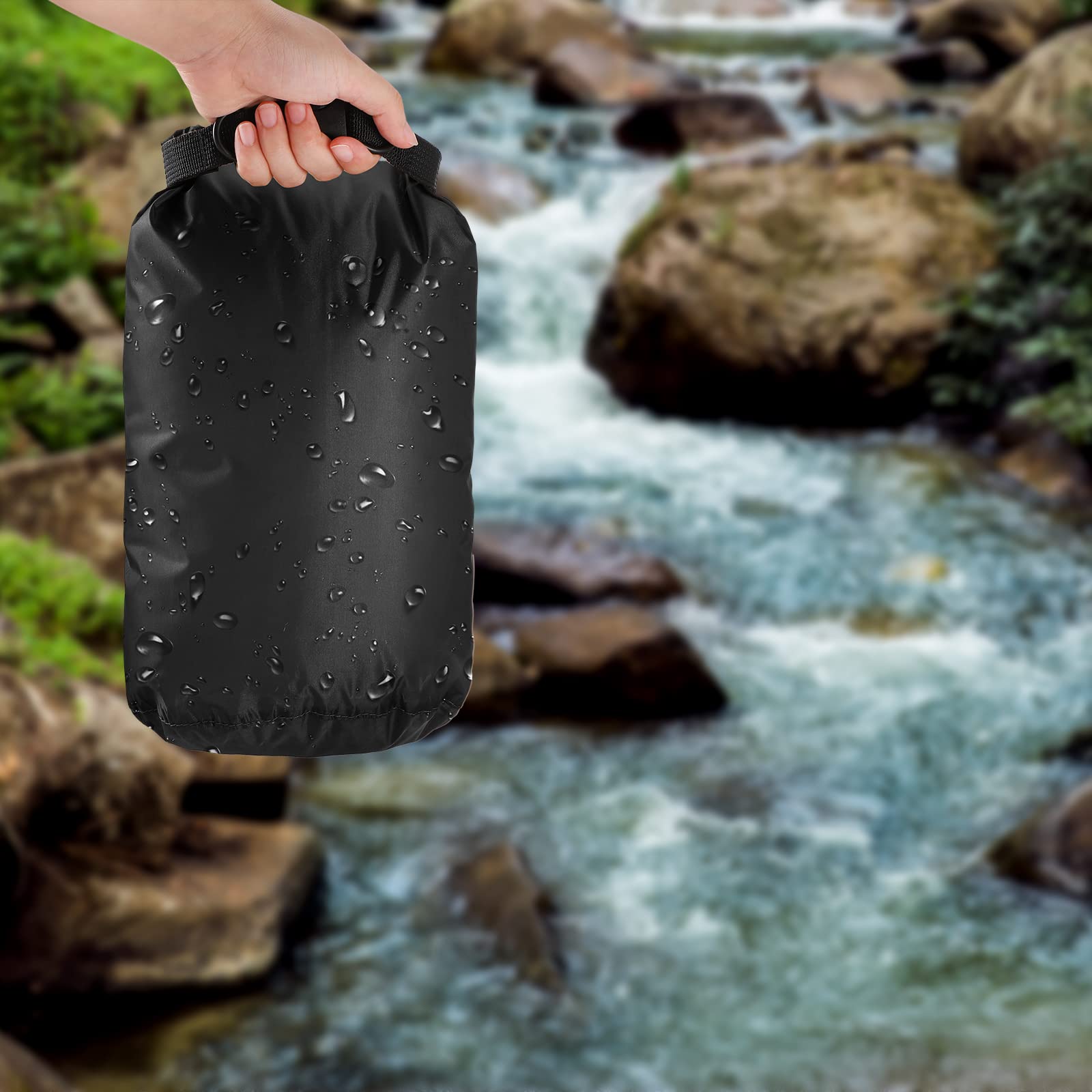 Shappy 6 Sacs Étanches Sac à Sec Ensemble Combiné de Sacs Étanches Légers Hermétiques avec Capacité de 20 L 15 L 10 L 8 L 5 L 3 L et Bretelle Longue Réglable pour Kayak Bateau