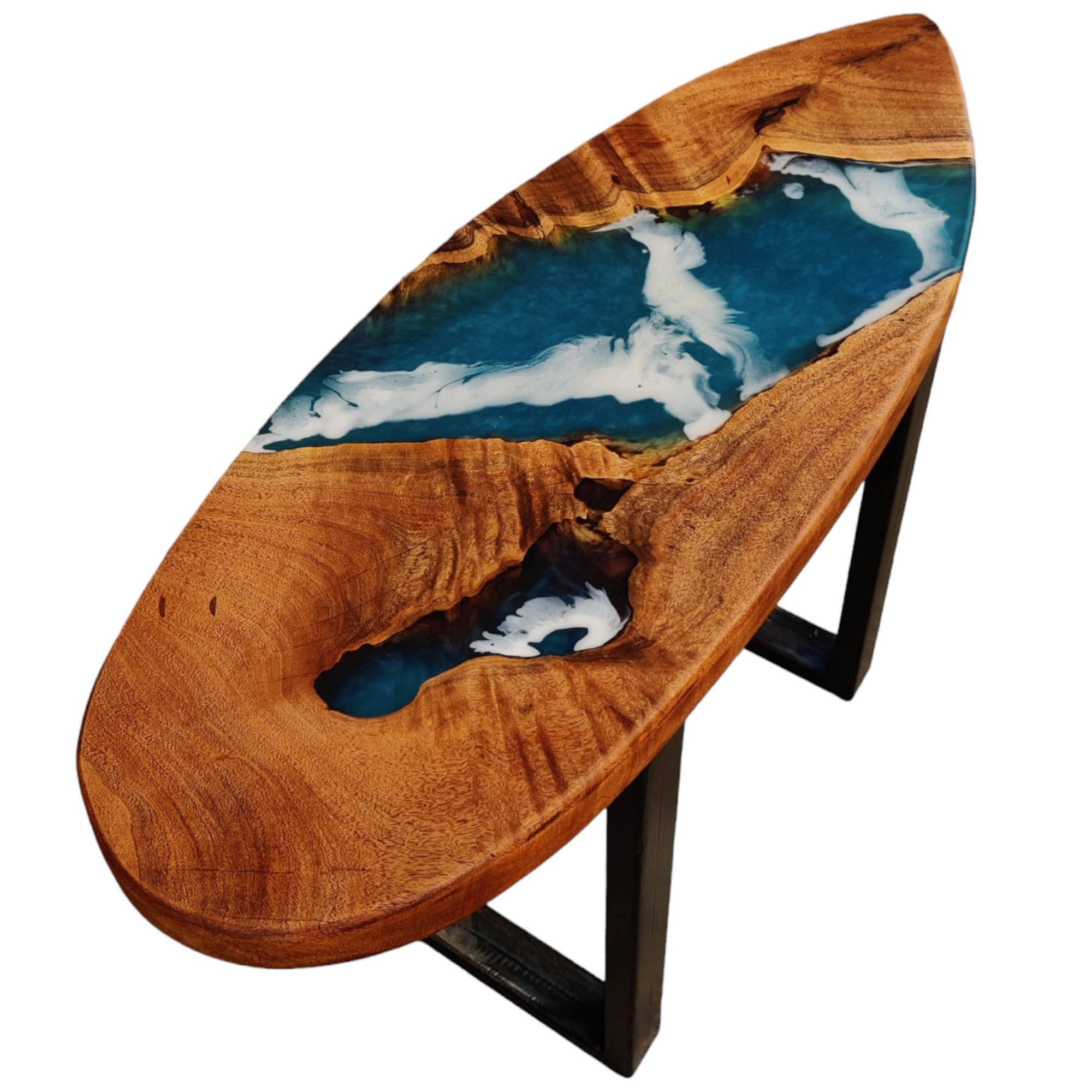 レトロフィッシュ　リバーテーブル Amazon.com: Handcrafted Surfboard-Inspired Epoxy Resin River