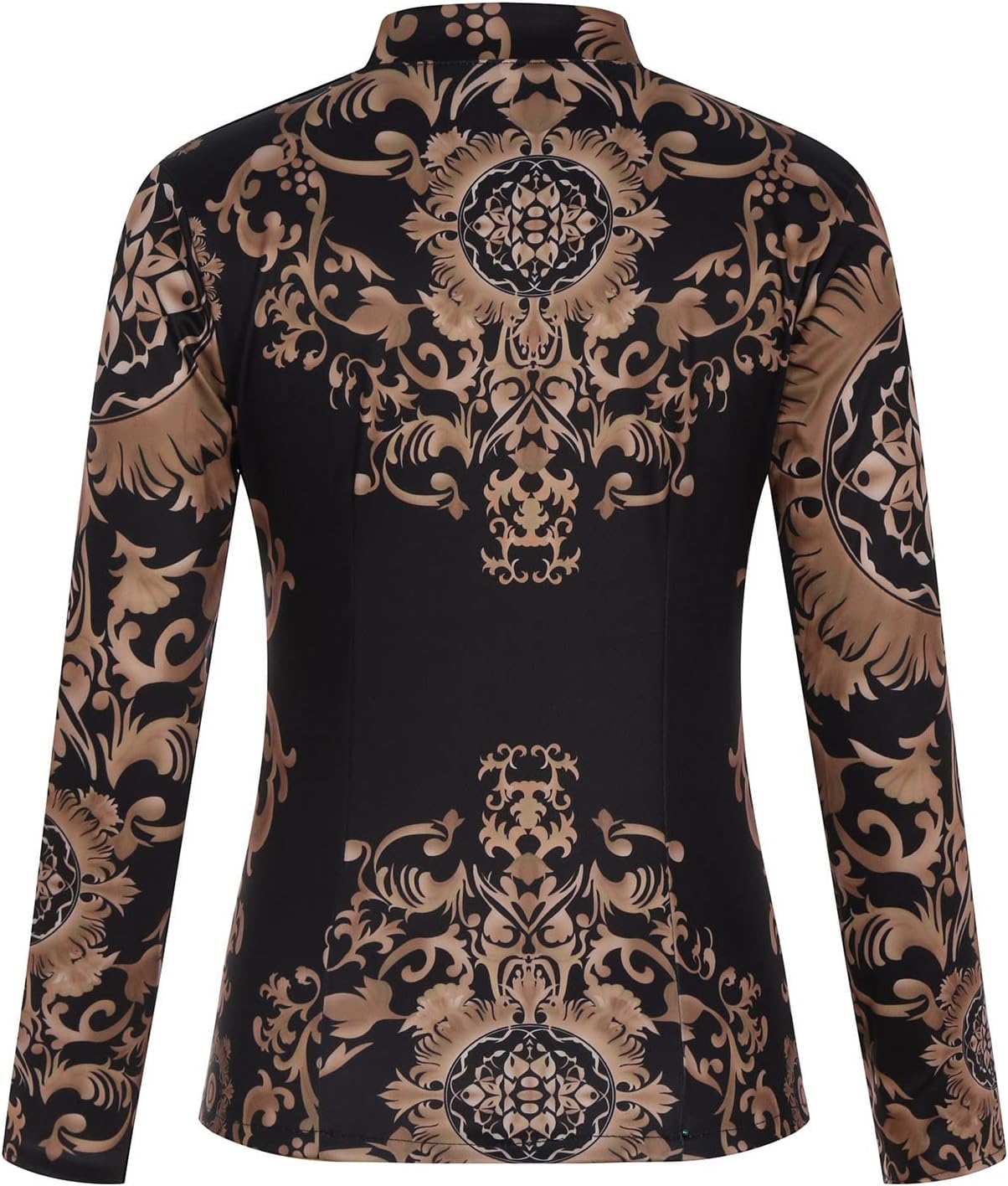 Women's Vintage Punk Tops Button Down Shirts Casual Vneck Floral Print Tunic Blouse Sexy Going Out Shirt Tunic for Women 2023 - Image 4