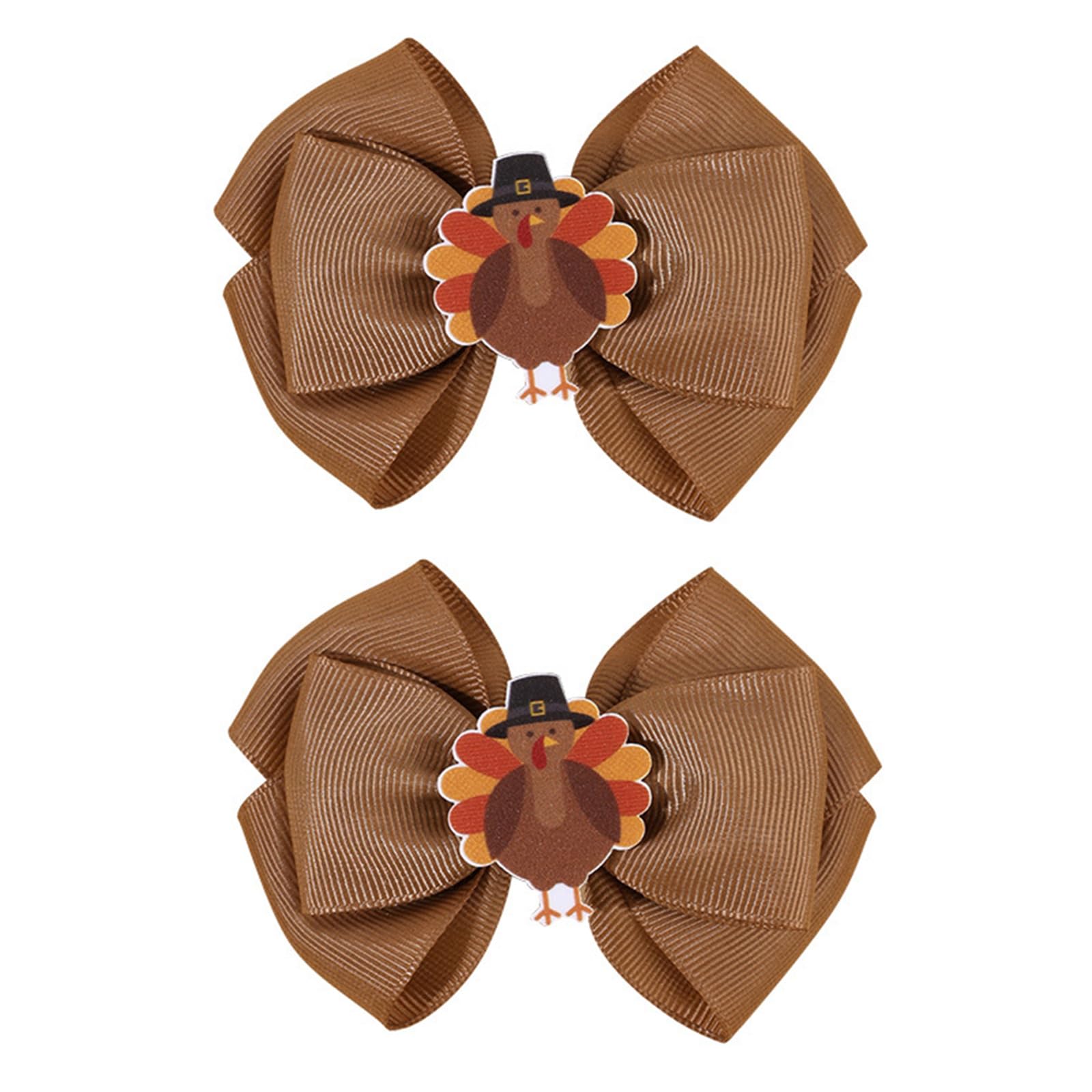 YUXITA Thanksgiving Hair Clip For Turkey Themed Barrettes With Not Slip Border For Holiday Incidents And School Tasks