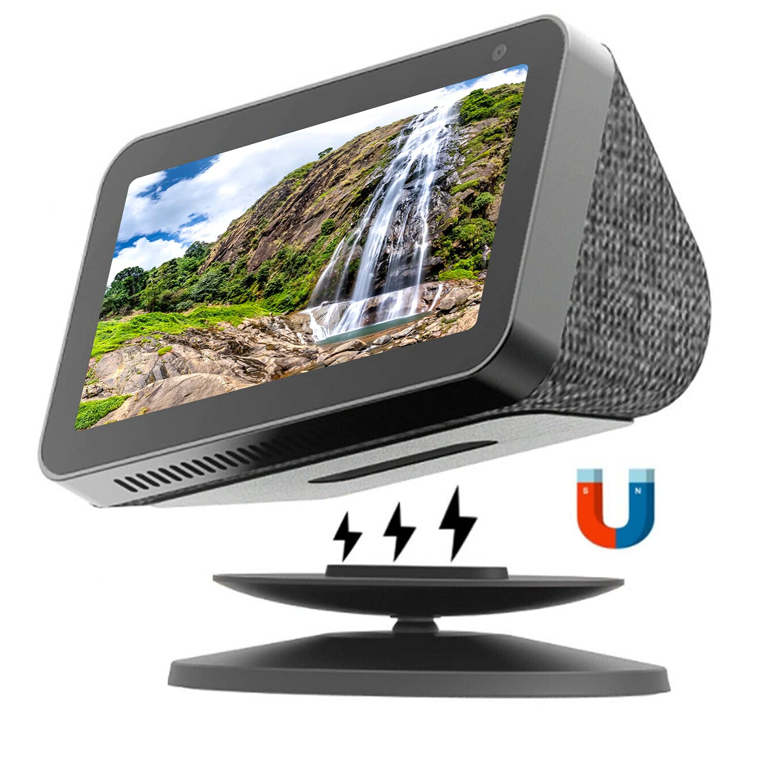 Kosnail Echo Show Stand for Echo Show 5 and Echo Show 8, Universal Adjustable Speaker Stand Mount Magnetic Holder with Alu...