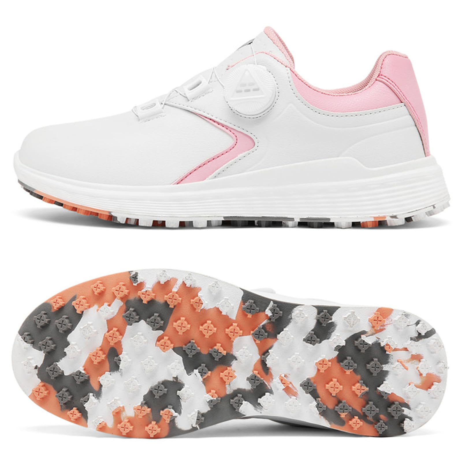 SDEQA Zapatos de Golf para Mujer no Clavos Transpirables Impermeables Antideslizantes Calzado de Golf
