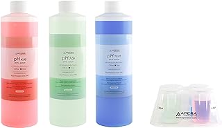 APERA INSTRUMENTS AI1116 pH Calibration Solution Kit (7.00, 4.00, 10.01), 16 oz. Each, Plus a CalPod Solution Holder for Easy Calibration, NIST traceable