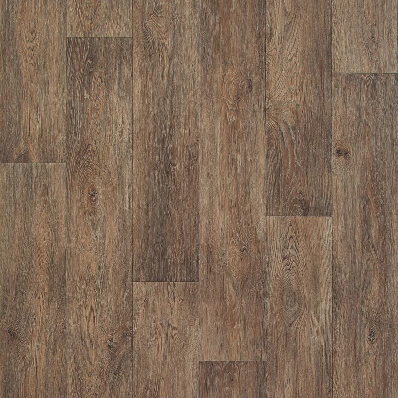 Aged Oak 691D Dark Wood Plank Effect Rimini Vinyl Flooring | - 3m x 1.5m (9ft10" x 4ft11")