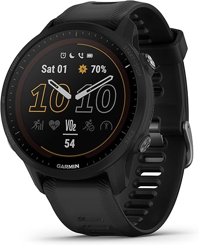 Miniatura 1 de Garmin Forerunner 955 - Reloj inteligente con GPS para correr con capacidades de carga solar diseñado para triatletas batería de larga duración