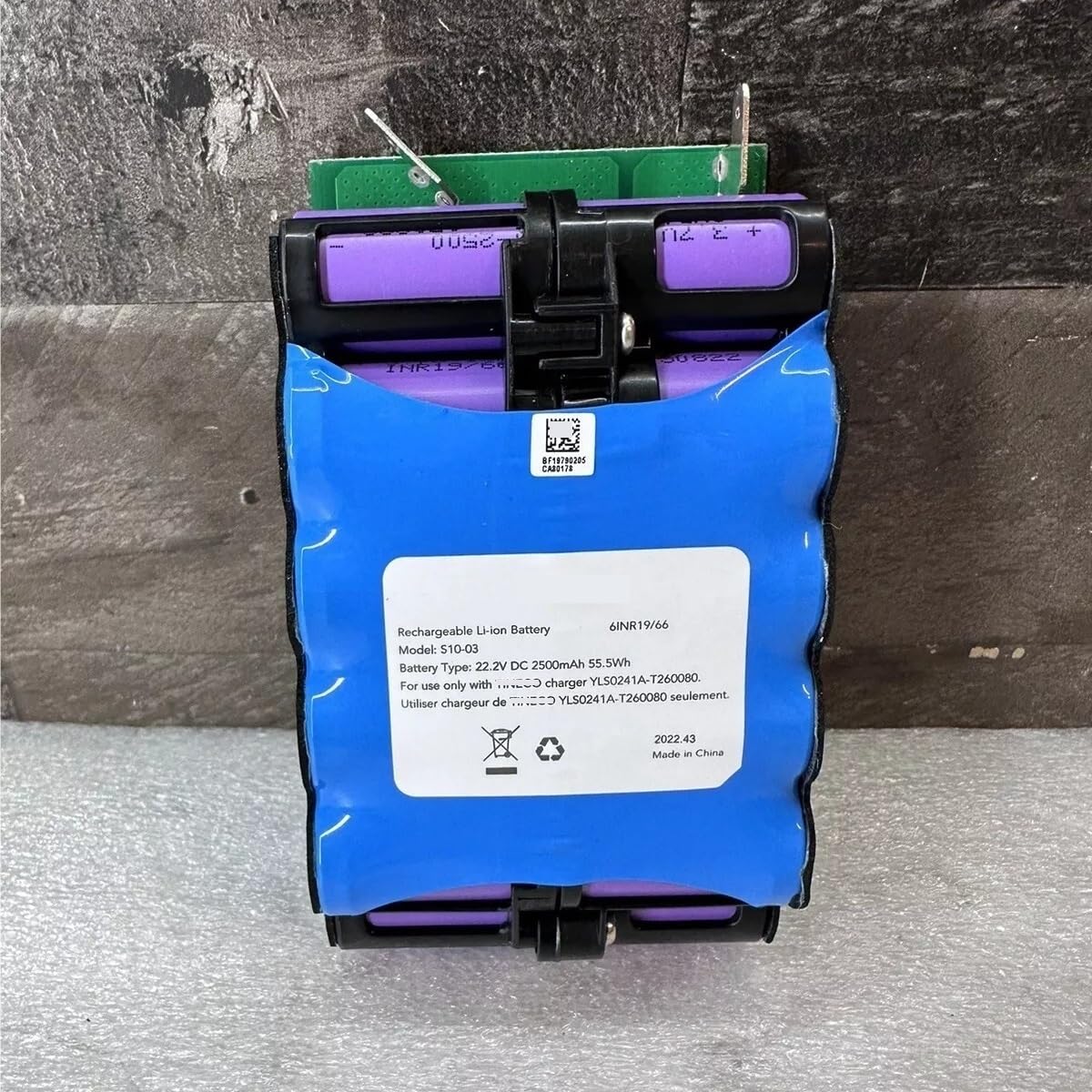 Batterie De Rechange Pour Tineco FW020100US, FW15M-01, HF10E-01, IFLOOR IPX4, IFloor Wet Dry Vacuum PN:Tineco 61SR18650-2200, 6ICNMR19-66, 6IRS18650, 6ISR18650-2200. 2500 G. 2500 MAh / 55,5 Wh