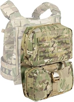 Gear Tactical MOLLE Back Panels,Assault Utility Double Upper-Zipper Bag with an Internal Hydration Pouch