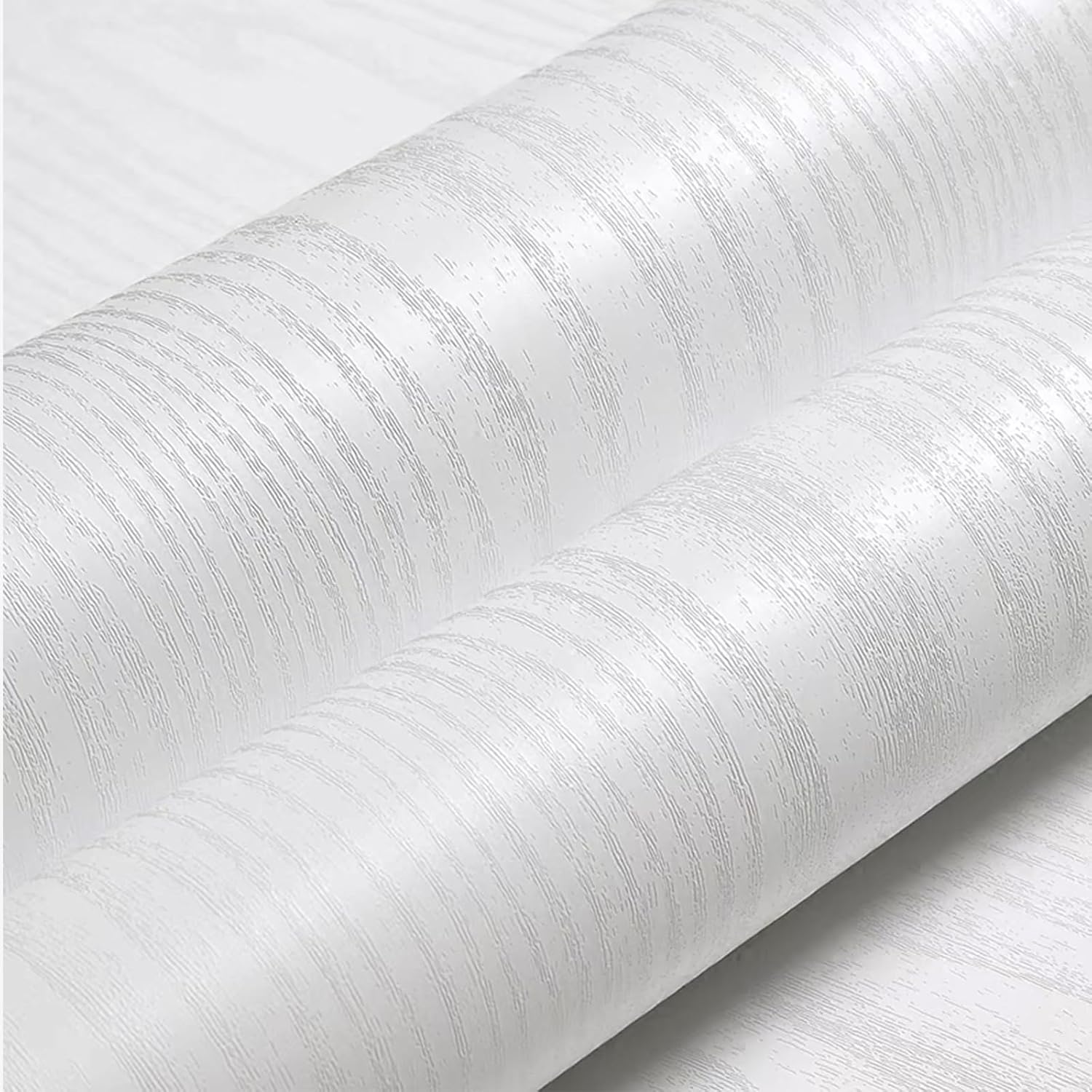11.8" x 78.7" Peel and Stick Wallpaper White Wood Grain Contact Paper - Easy Clean & Apply, Thickening Upgrade, Durable and Bubble-Reducing Self-Adhesive Wallpaper for Surface Makeovers