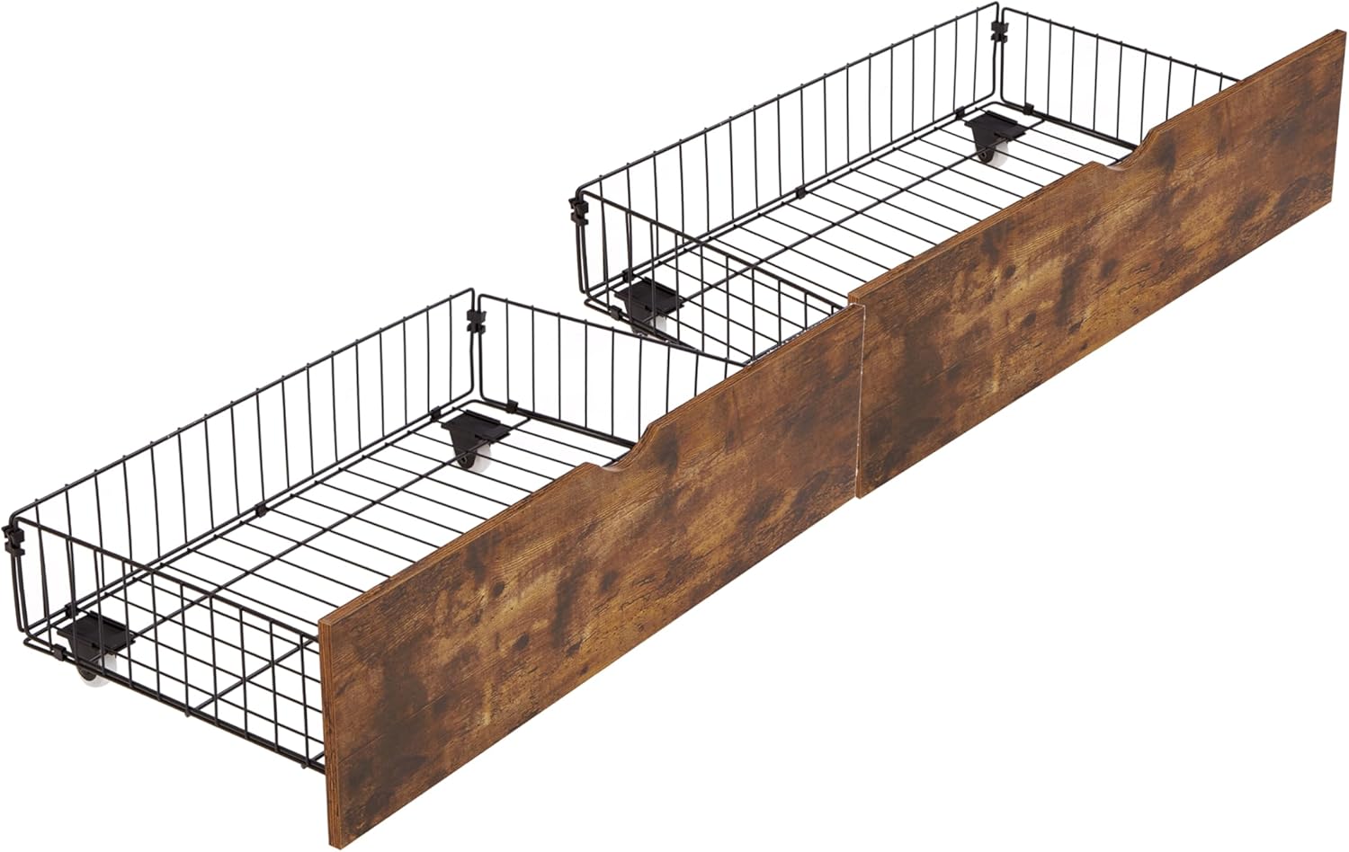 Full-Size Under-Bed Storage Drawer with 4 Smooth-Rolling Wheels – Durable Metal and MDF Construction for Clothes, Shoes, Toys, Bedding, and More