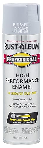 Rust-Oleum 7582838 Professional Primer Spray, 15 oz, Flat Gray