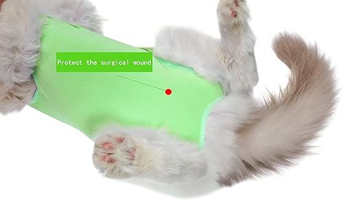 Miniatura 3 de Traje de recuperación de cirugía de gato, enterizo de gato para gatos después de una cirugía, esterilización quirúrgica poscirugía poscirugía herida