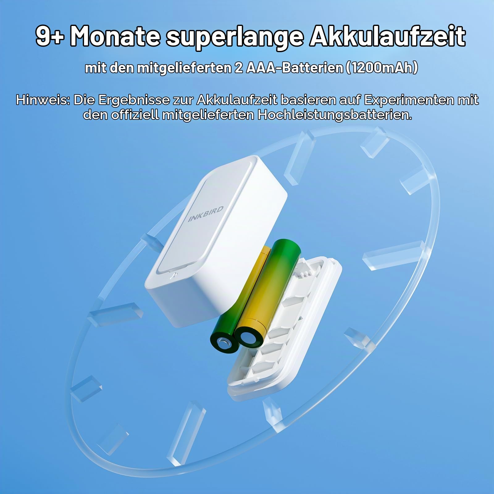 INKBIRD ITH-11-B Bluetooth Temperatursensor, Feuchtigkeitssensor mit IBS-M2S-B Bluetooth Gateway, Temperatur-Feuchtigkeitssensor Ideal für den Innen- und Außenbereich