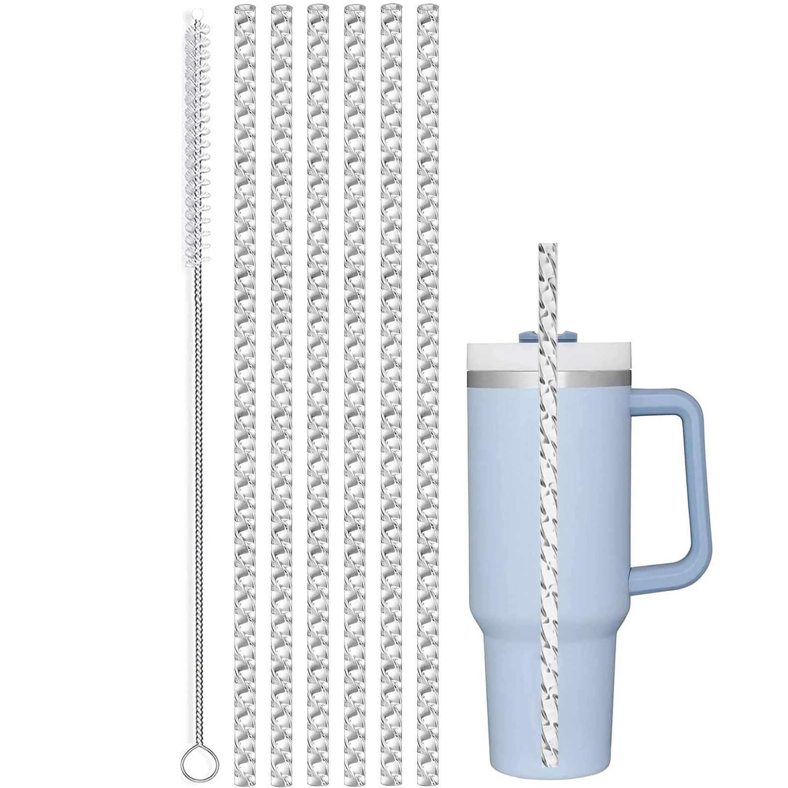 ZOSR]Replacement Straw For Stanley 40 Oz 30 Oz Cup Tumbler, 6 Pack Extra Long Reusable Straws For Stanley 40 Oz & Simple Modern Tumbler With Handle, Cup Straw For Stanley Tumbler Accessories - View #7