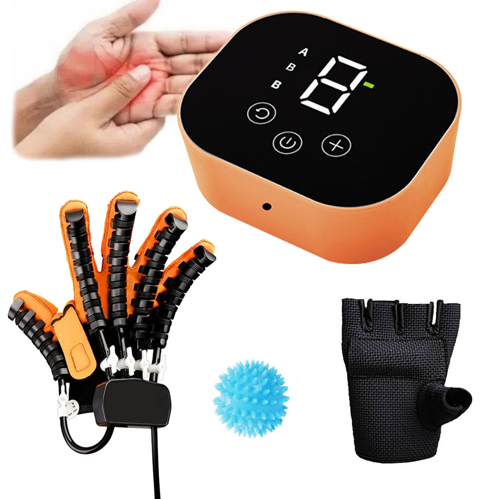 MFYDPP Rehabilitation Robot Gloves,Finger Orthosis,Finger And Hand Function Rehabilitation Train Equipment,rehabilitation Exercise Equipment(Size:L,Color:Left Hand)
