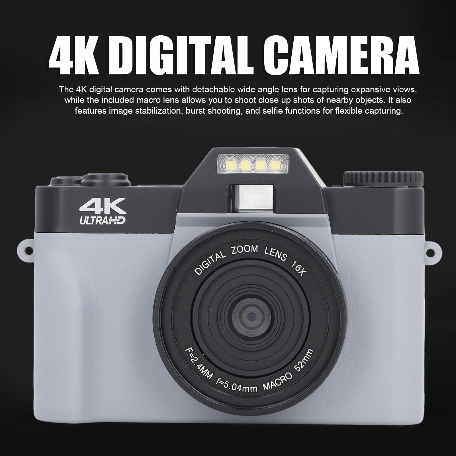 Amazon | WiFi デジタルカメラ 4K 48MP 写真ビデオ Vlog 用、オート