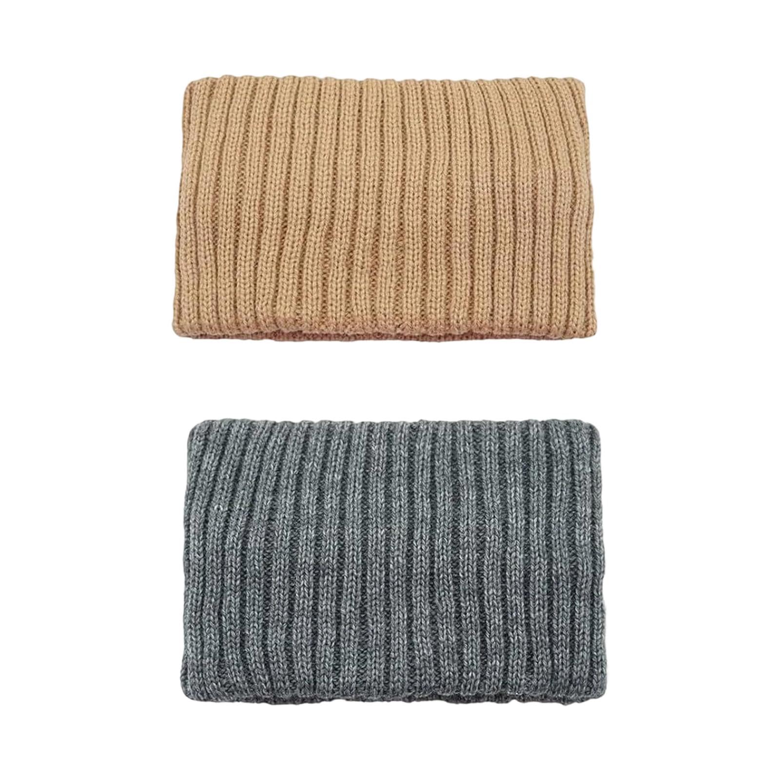2Pcs Winter Headbands For Women Headwraps For Running Cycling Outdoor Sports Camel Color And Gray-image-4