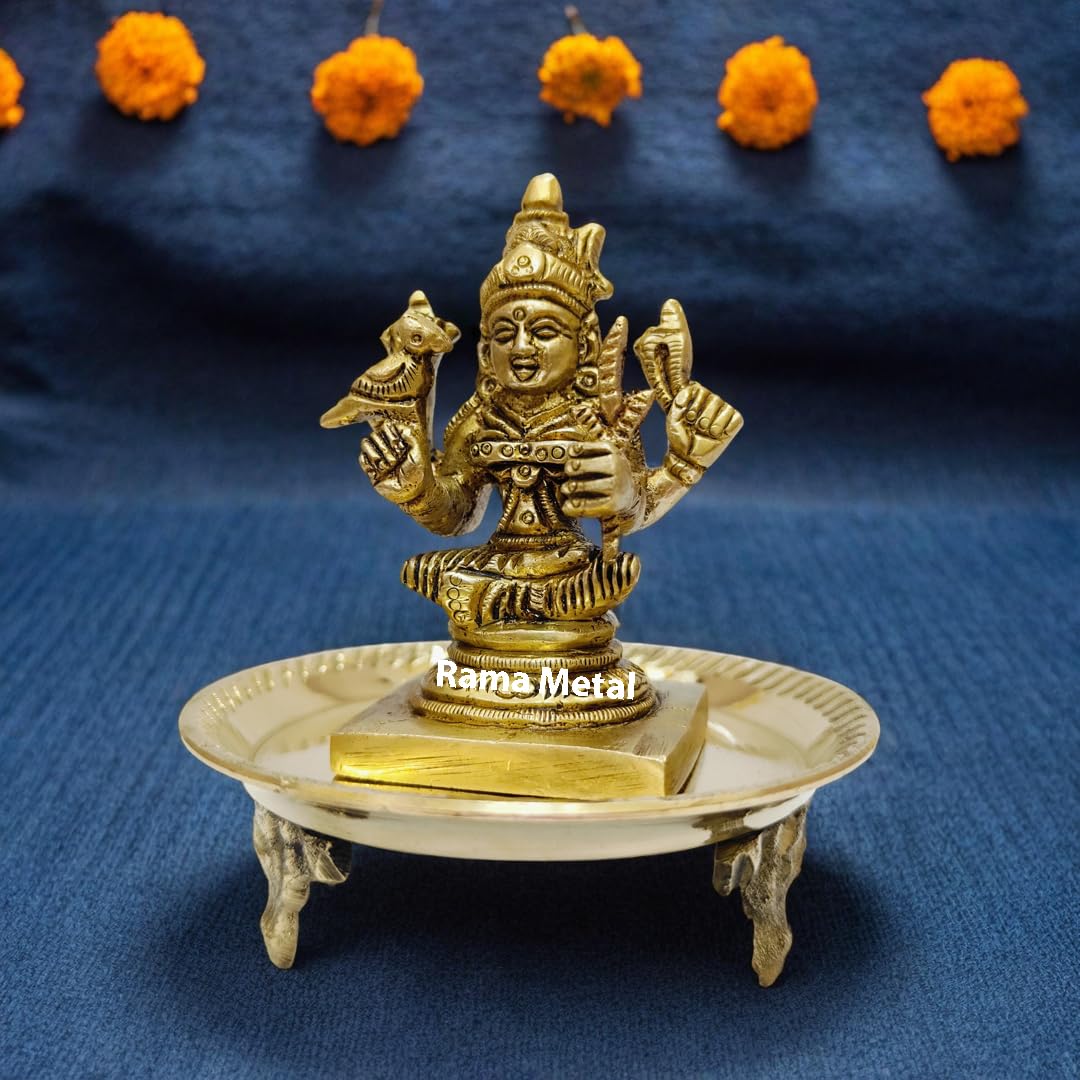 Brass Kamatchi Amman Statue - Hindu Idol -6 Brass Kamatchi Amman Statue - Hindu Idol -6
