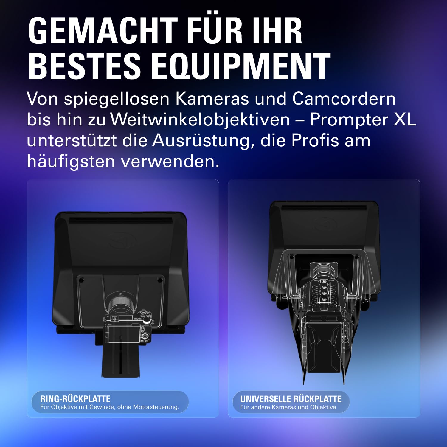 Elgato Prompter XL, vollformatiger Teleprompter, abnehmbar | 15,6-Zoll-Display abnehmbar, Full HD, doppelt als Konferenzmonitor, DSLR, spiegellos, USB-C 3.2
