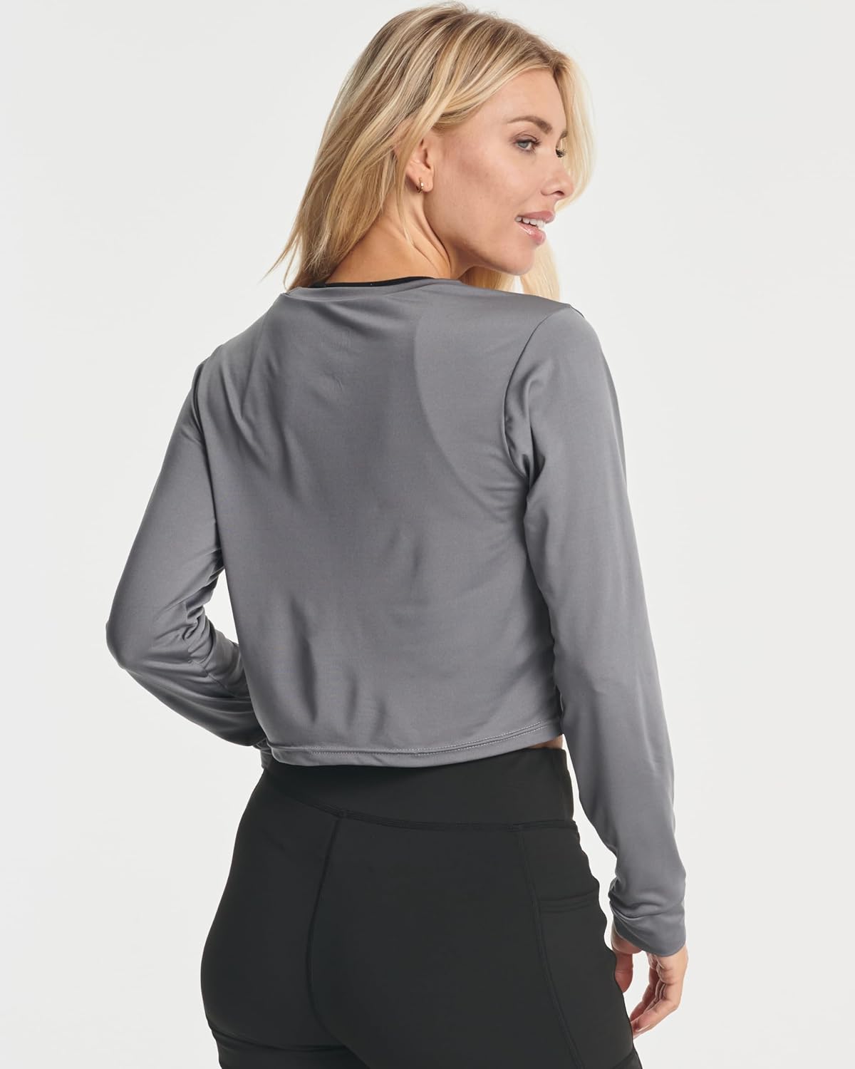 Real Essentials 4 Pack: Women's Dry-Fit Long-Sleeve Twist Front T-Shirt - Athletic Workout Yoga Tops (Available in Plus Size)