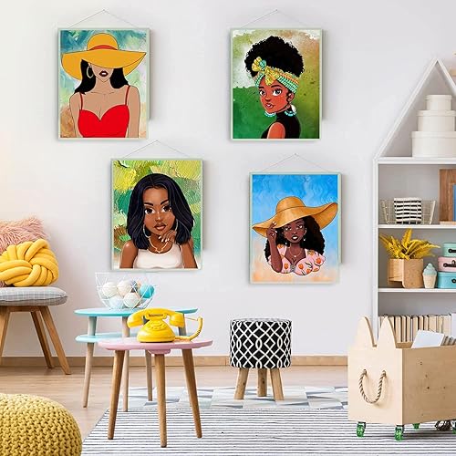 Miniatura 7 de YAHOOO Pre dibujado para pintar para adultos, paquete de 10 unidades de 8 x 10 pulgadas sin marco, sorbo y lienzo de pintura, lienzo dibujado para