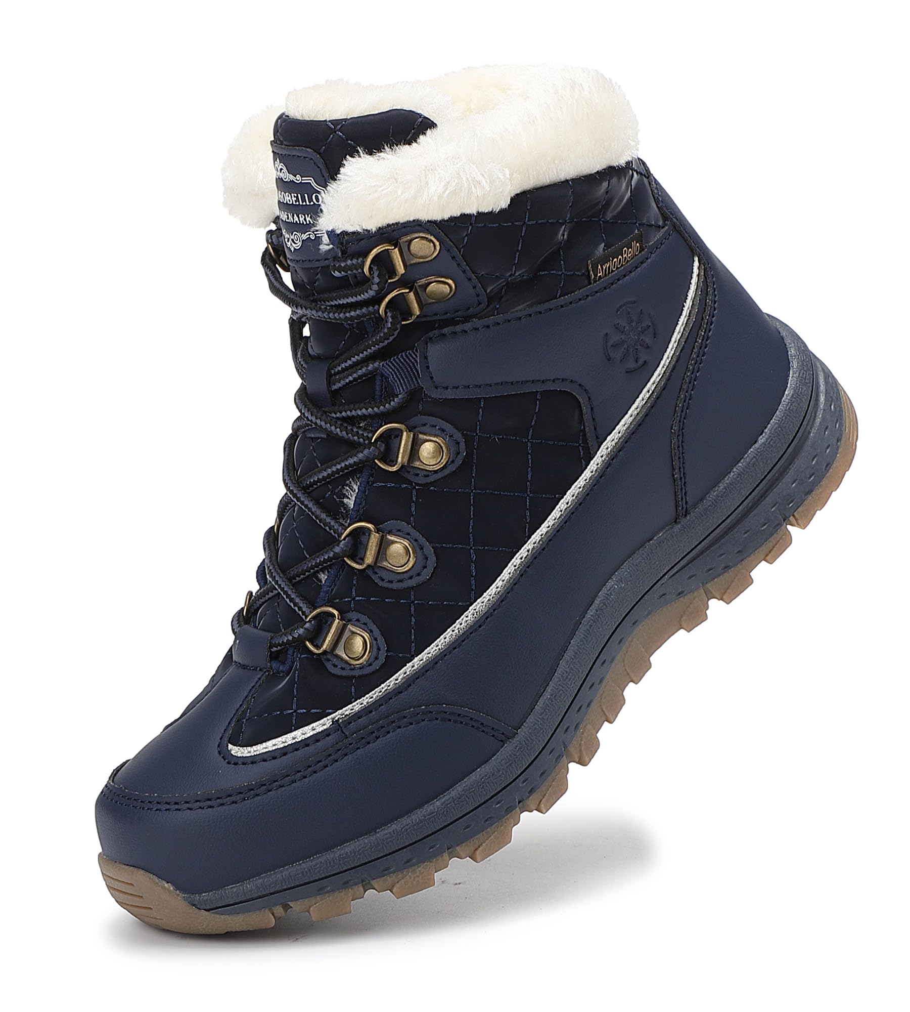 ARRIGO BELLO Donna Stivali da Neve Invernali Scarpe Allineato Pelliccia Caloroso Caviglia Piatto Stivaletti Sportive Boots Escursionismo 36-41