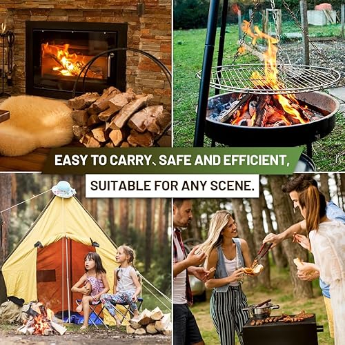 Miniatura 6 de KONYINZAO Divisor de troncos de doble hoja, divisor de leña resistente de 17 pulgadas de alto, apertura de acero aleado, cuña de división manual de