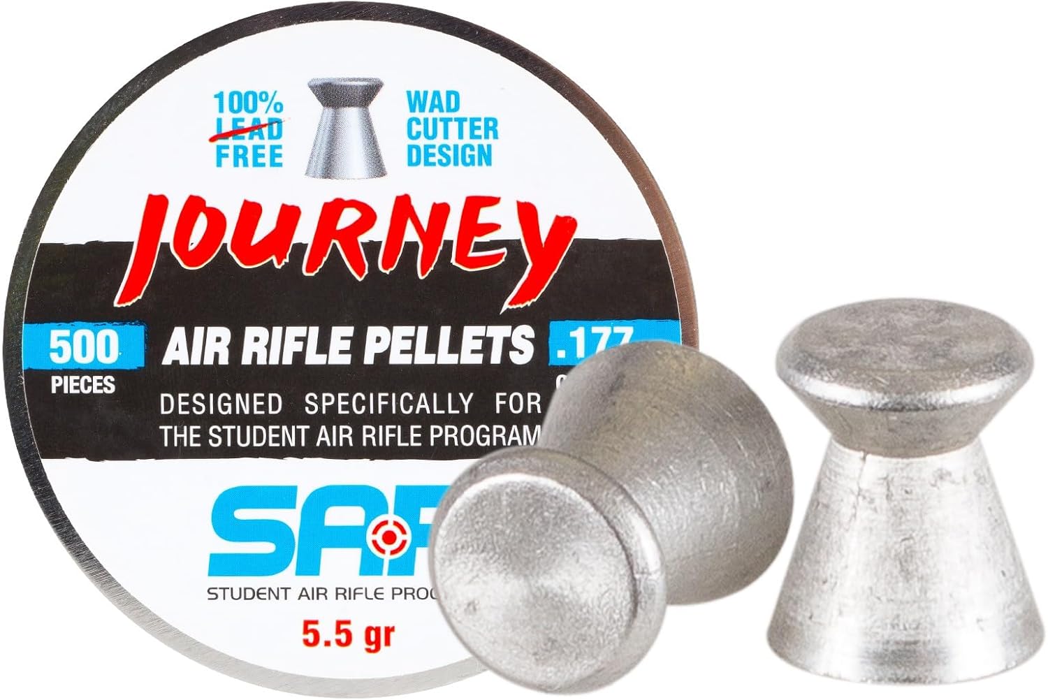 PREDATOR Journey SAR .177 Cal, 5.5 Grains, Wadcutter, Lead-Free, 500ct