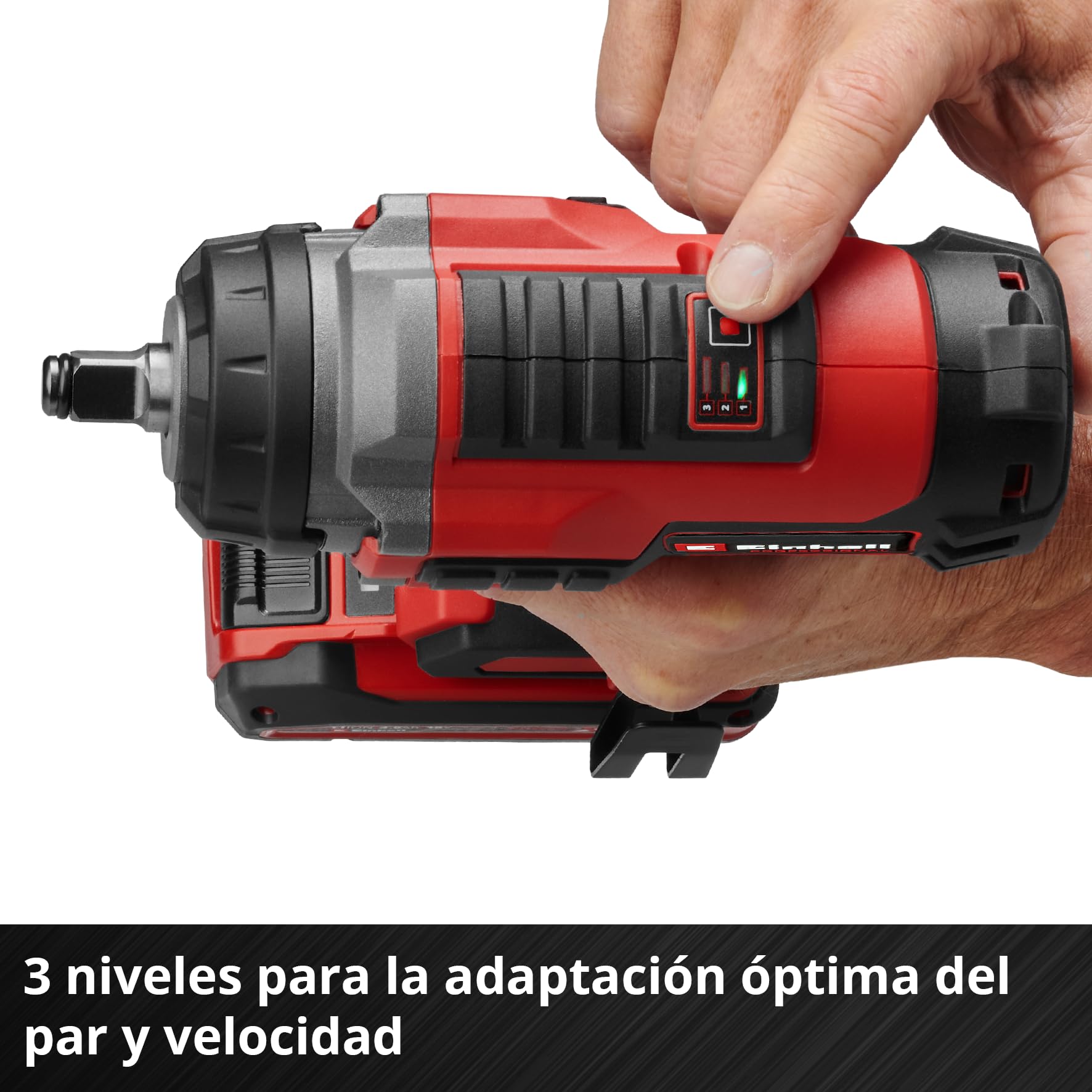 Einhell Professional Atornillador de impacto con batería IMPAXXO 18/450 Power X-Change (18 V, 450 Nm, 3 niveles de potencia, sin escobillas, recepción de 1/2", incl. set de tuercas, sin batería)