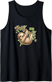 Funny Sloth in Brazilian Jungle Costume Tank Top