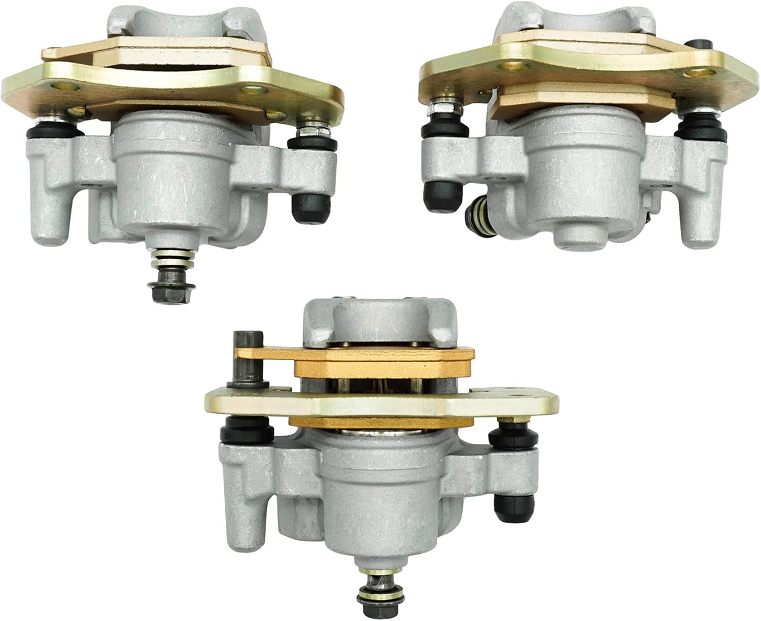 M MATI Front Left Right & Rear Brake Calipers W/Pads for Can Am Outlander 330 400 500 650 850 705600576 705600575 705600577