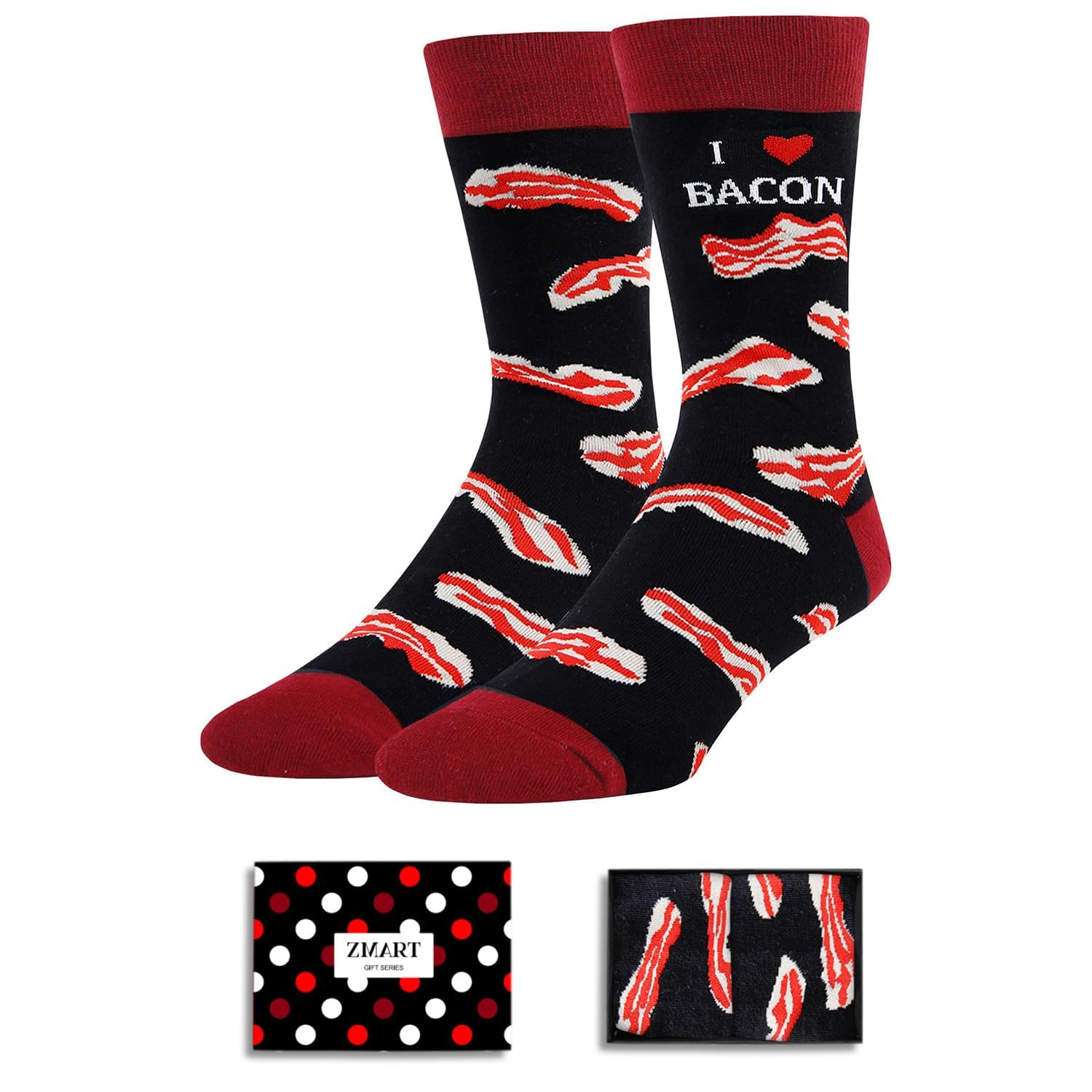Click to get Zmart Funny Food Socks  Men Food Gifts Bacon Tac