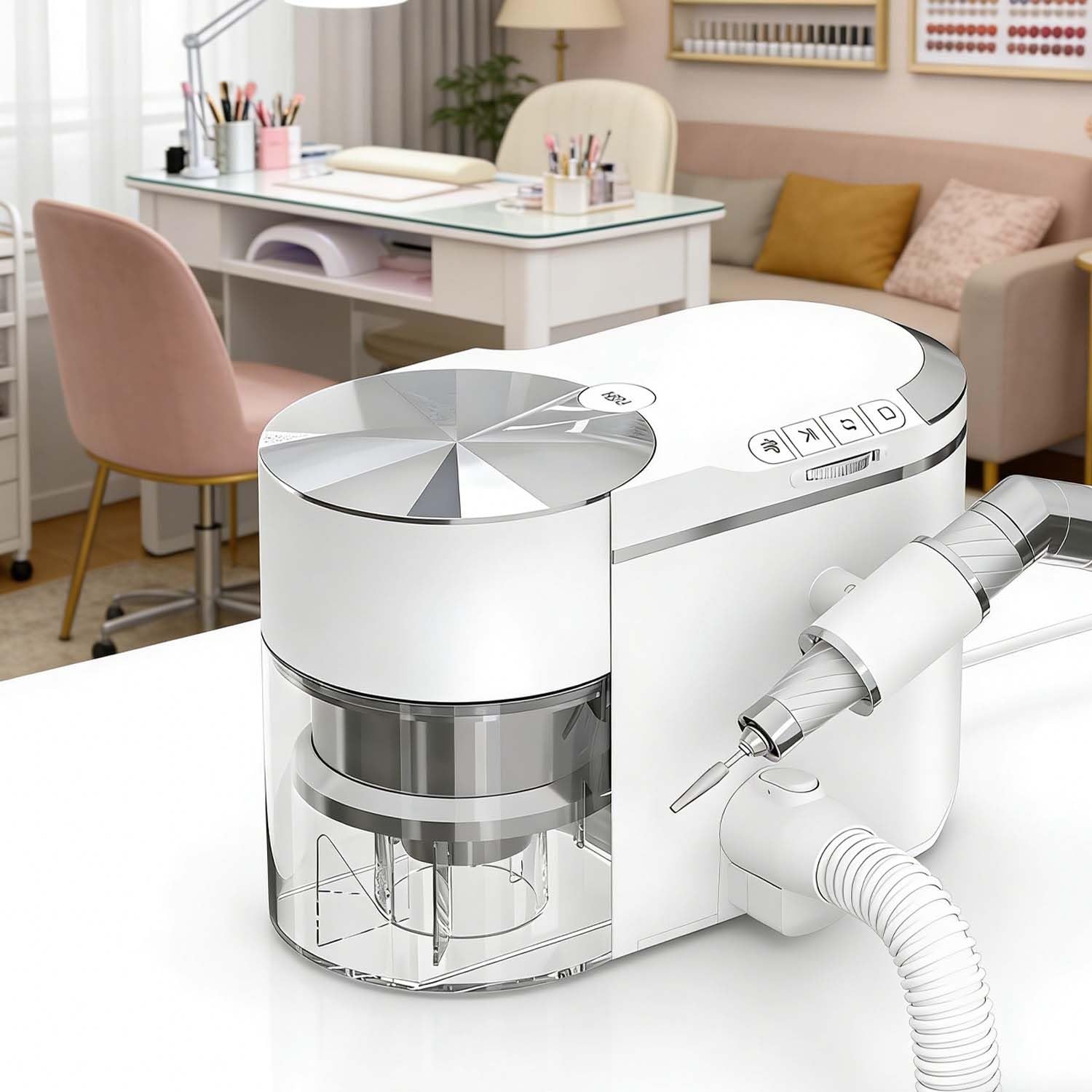 Trapano Elettrico Per Unghie, Aspiratore Di Polvere Professionale Con Aspirazione A Vuoto. Motore Brushless Da 30.000 Giri/min, Per La Cura Delle Unghie A Casa E Per L'uso In Salone.