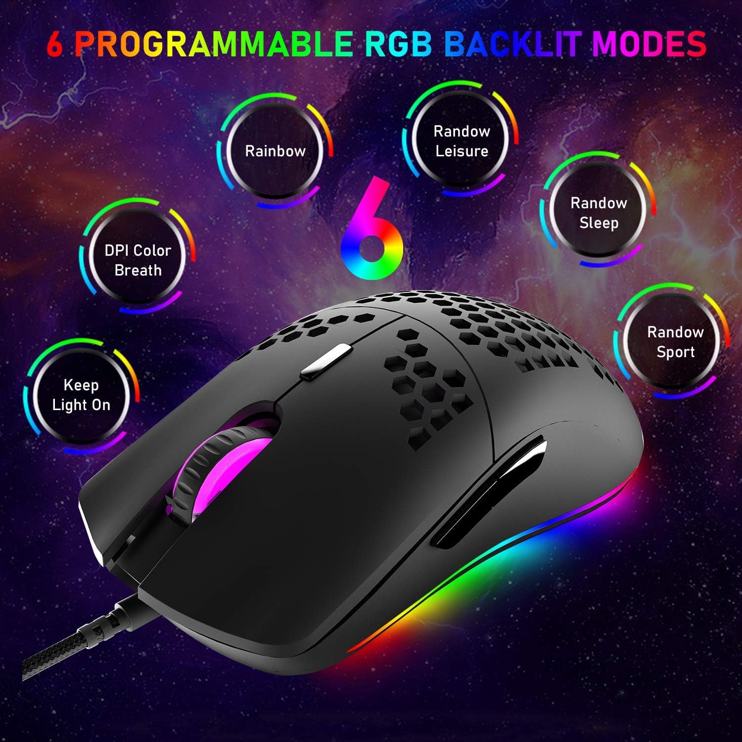MK21 Gaming-Set: 60% Mechanische Tastatur + 6400 DPI Maus + Mauspad für PS4, Xbox, PC - Schwarz/Brown Switch