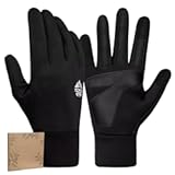 Winter Gloves for Men Women Warm Touchscreen Gloves for Cold Weather Thin Water-Resistant Windproof Non-Slip Gloves for Cycling, Driving, Running, Hiking